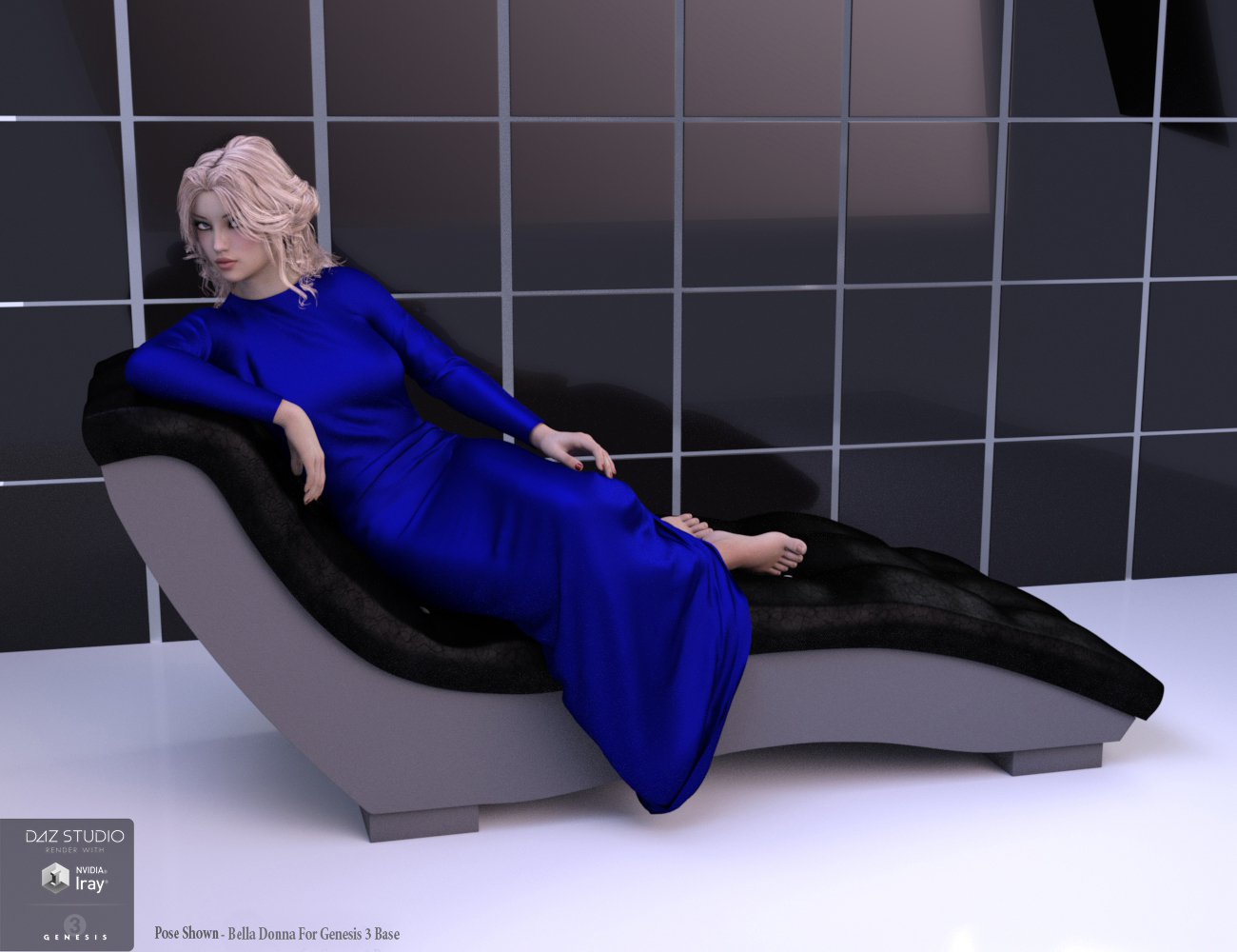 Bella Donna Dress for Genesis 3 Female(s) by: PandyGirl, 3D Models by Daz 3D