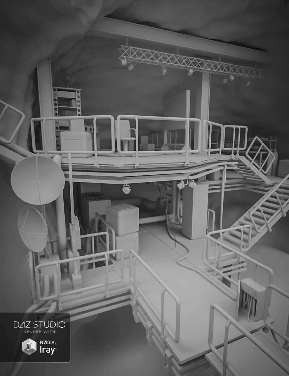 Secret Headquarters by: Mely3D, 3D Models by Daz 3D