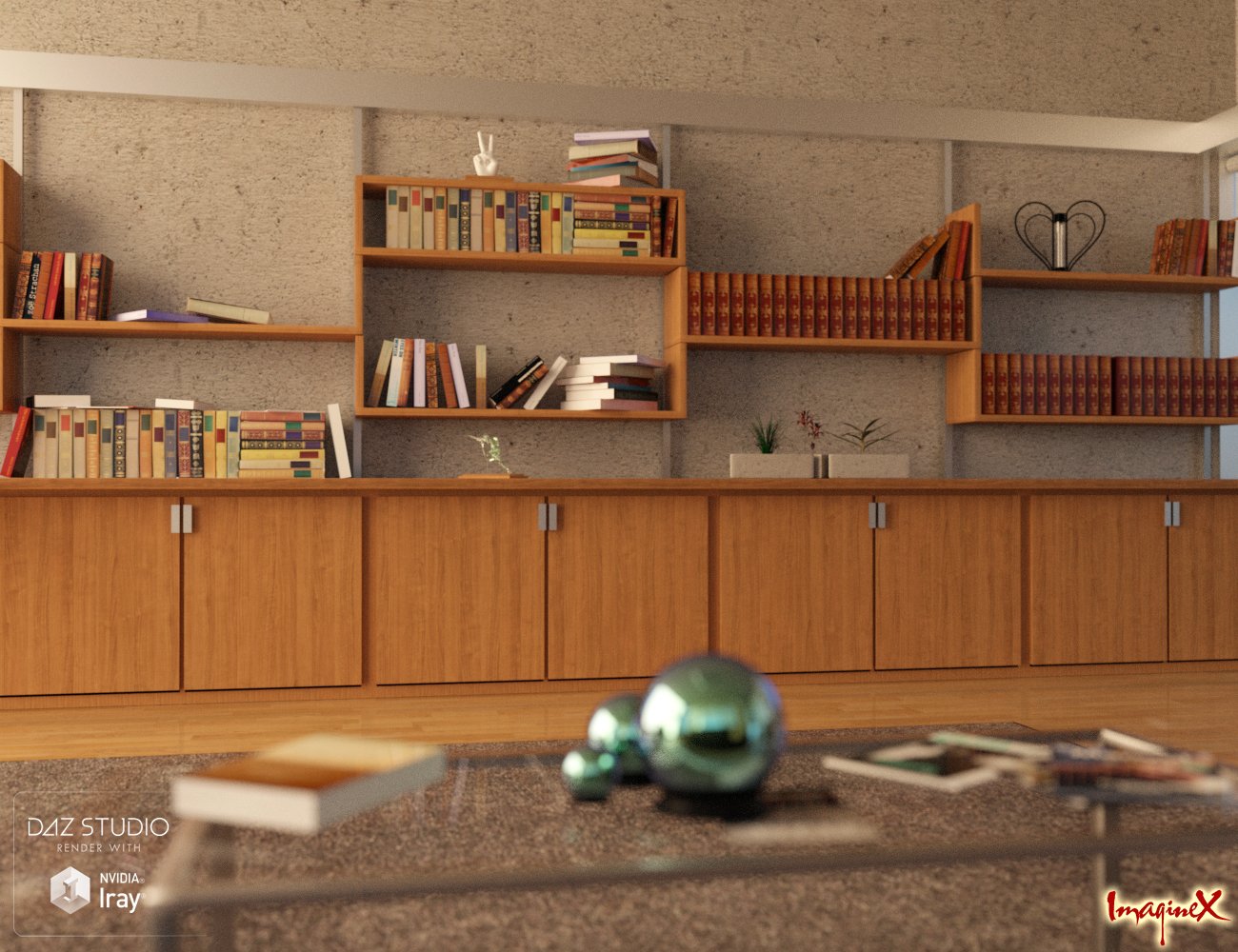 Contemporary Reading Lounge Contemporary Reading Lounge by: ImagineX, 3D Models by Daz 3D