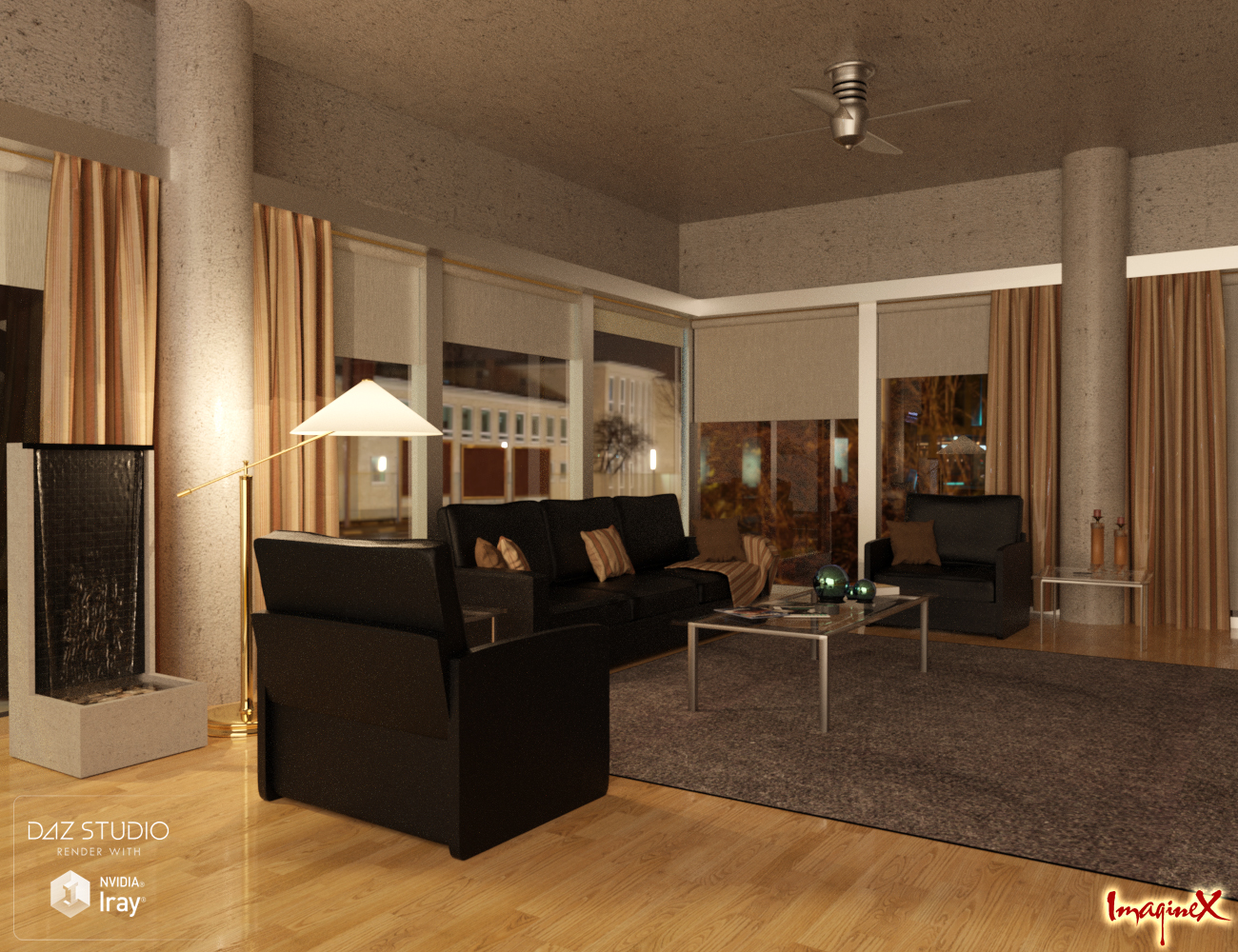 Contemporary Reading Lounge by: ImagineX, 3D Models by Daz 3D