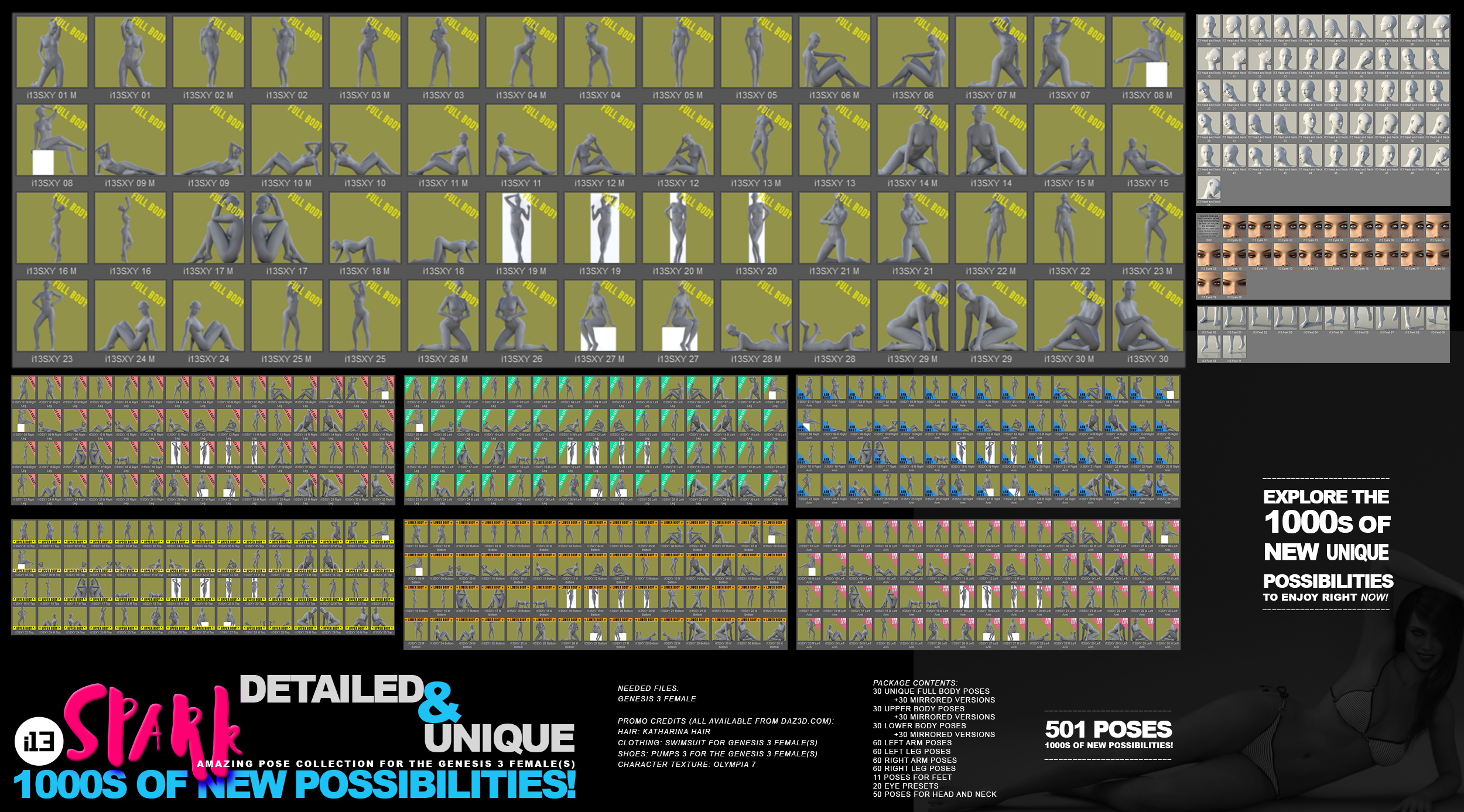 i13 SPARK Pose Collection for the Genesis 3 Female(s) i13 SPARK Pose Collection for the Genesis 3 Female(s) by: ironman13, 3D Models by Daz 3D