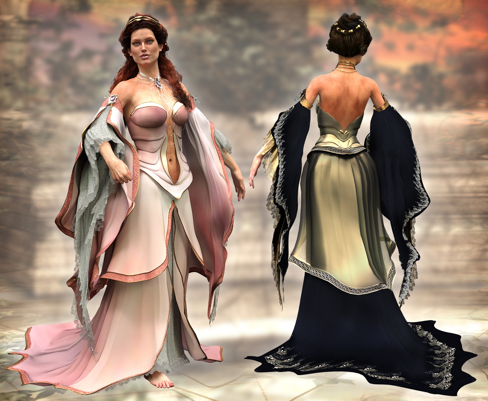 The CallaGown for Genesis 3 Female(s) and Genesis 2 Female(s) by: ArkiShox-Design, 3D Models by Daz 3D