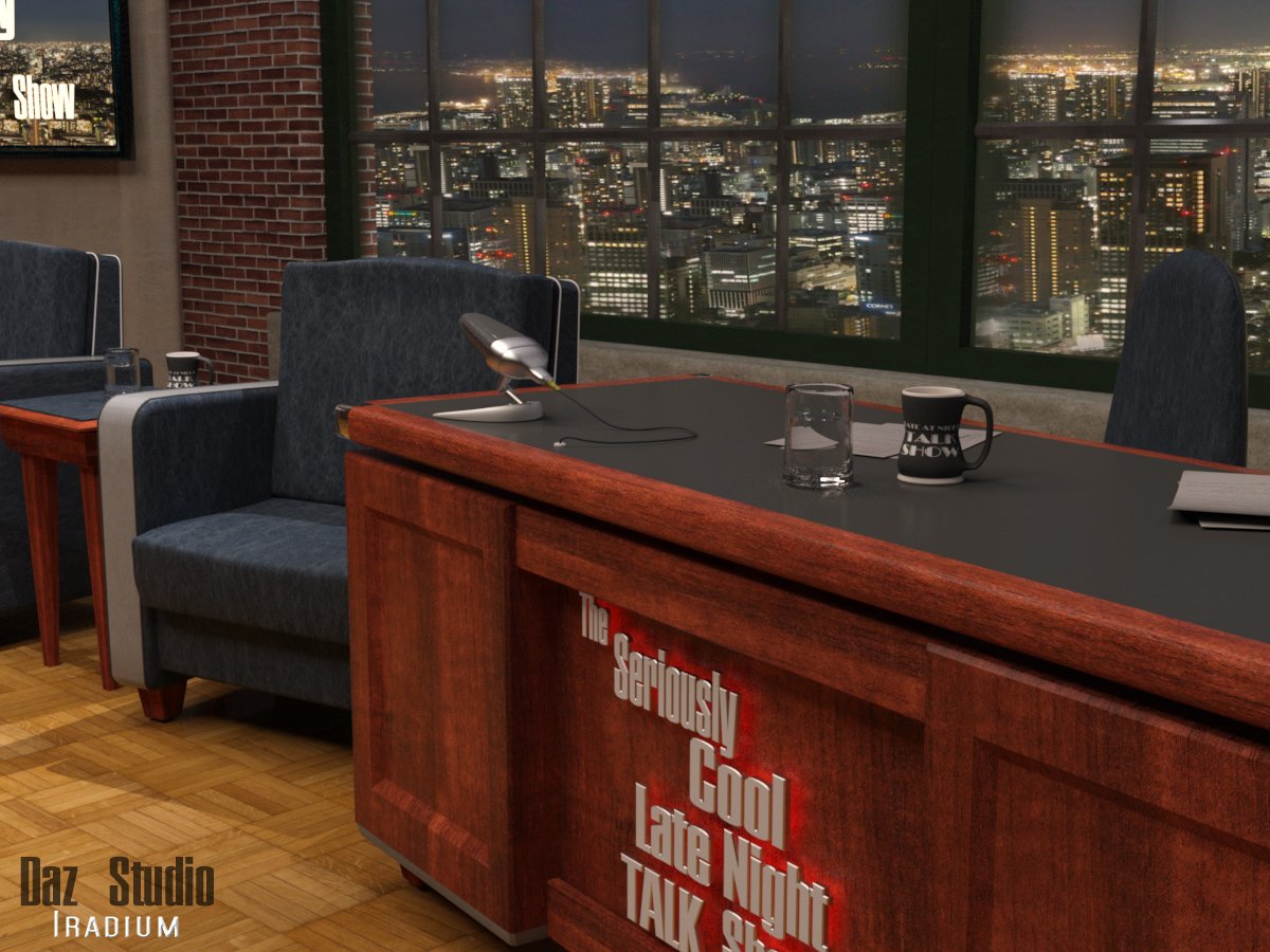 Talk Show - Late Night Set and Poses by: FirstBastion, 3D Models by Daz 3D