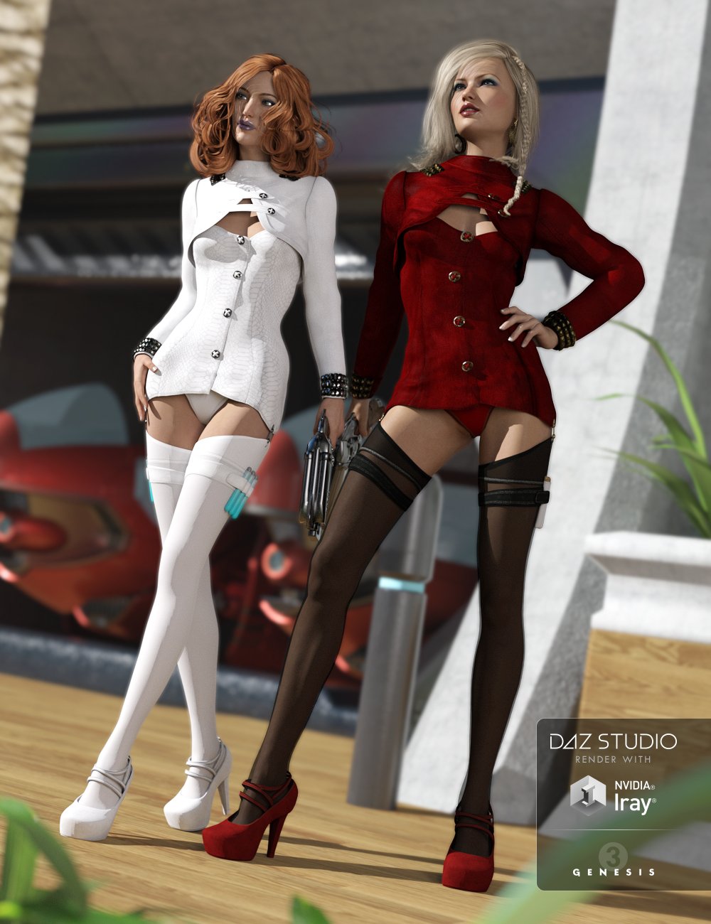 Deadly Intrigue Outfit Textures by: Sarsa, 3D Models by Daz 3D