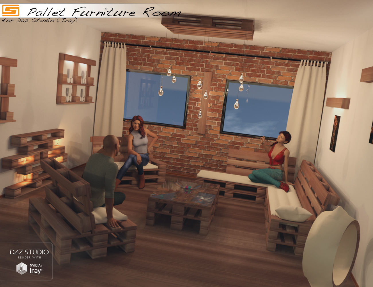 Pallet Furniture Room by: Sedor, 3D Models by Daz 3D