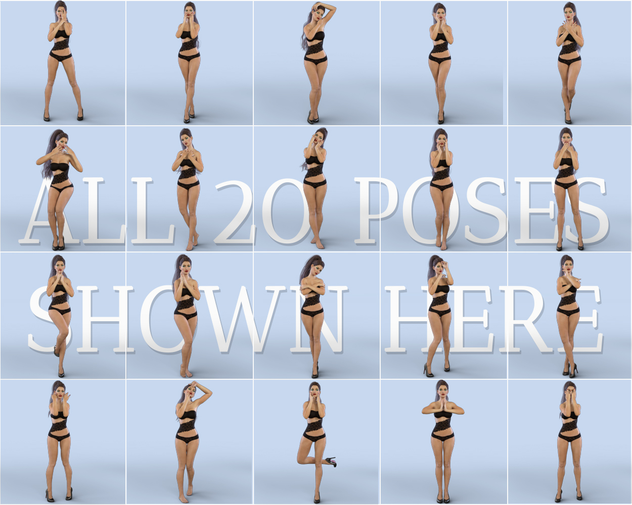 Z Feminine Touch - Pose Partials Compilation by: Zeddicuss, 3D Models by Daz 3D