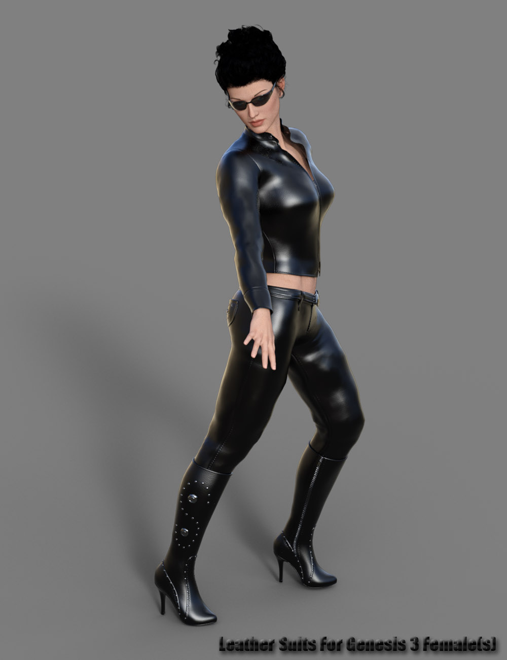 Leather Body Suit  3d Models for Daz Studio and Poser