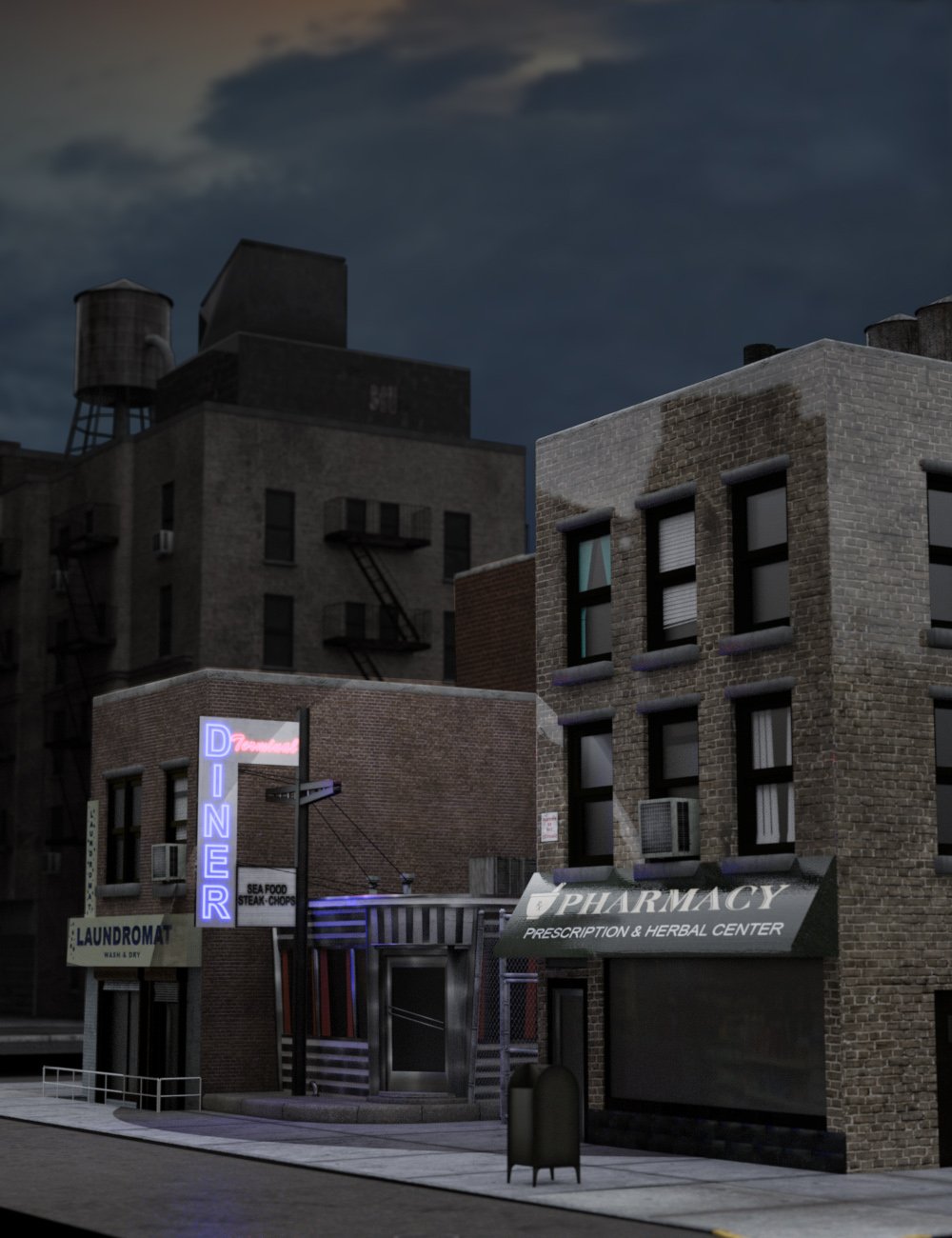 New York City Storefront by: Muze, 3D Models by Daz 3D