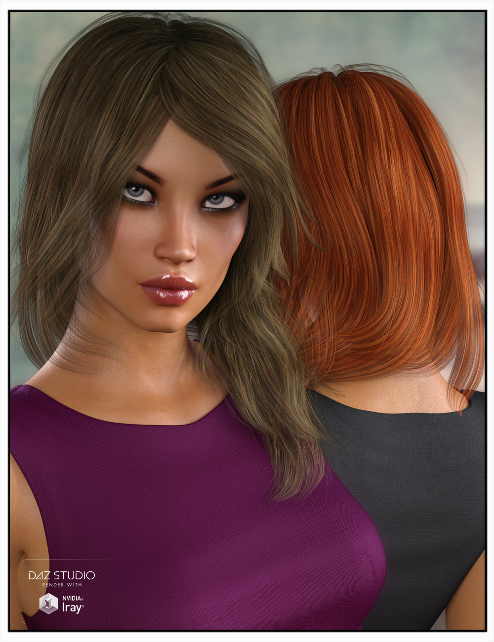Belinda Hair for Genesis 3 Female(s) and Genesis 2 Female(s) and Victoria 4 by: SWAM, 3D Models by Daz 3D