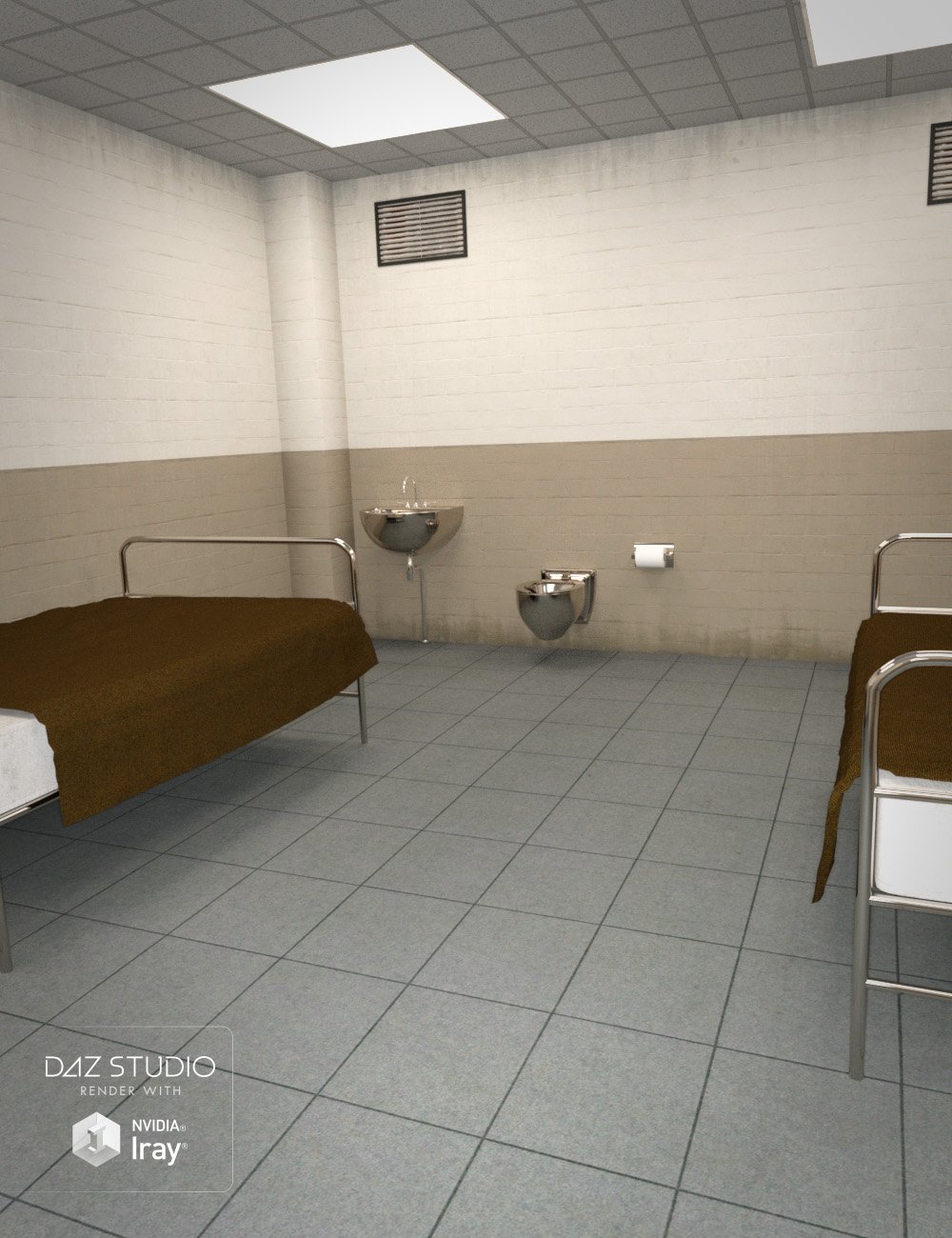 Confinement Cell by: , 3D Models by Daz 3D