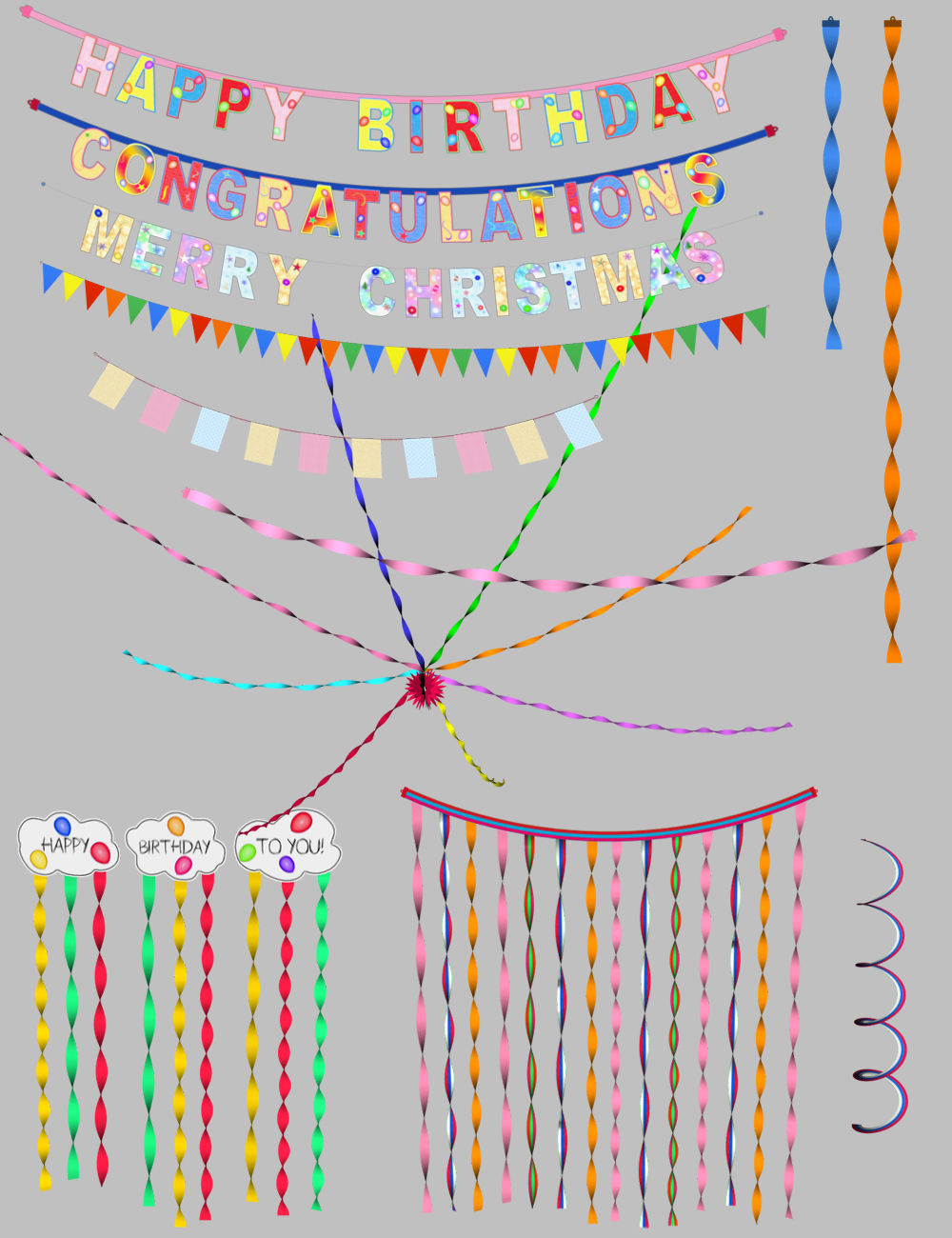 Everyday Party Decorations Everyday Party Decorations by: maclean, 3D Models by Daz 3D