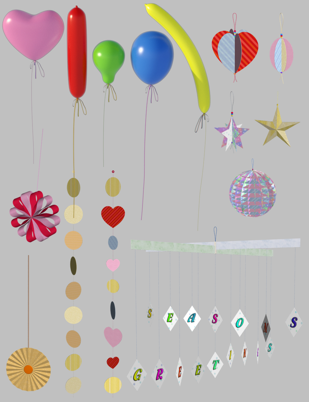 Everyday Party Decorations by: maclean, 3D Models by Daz 3D