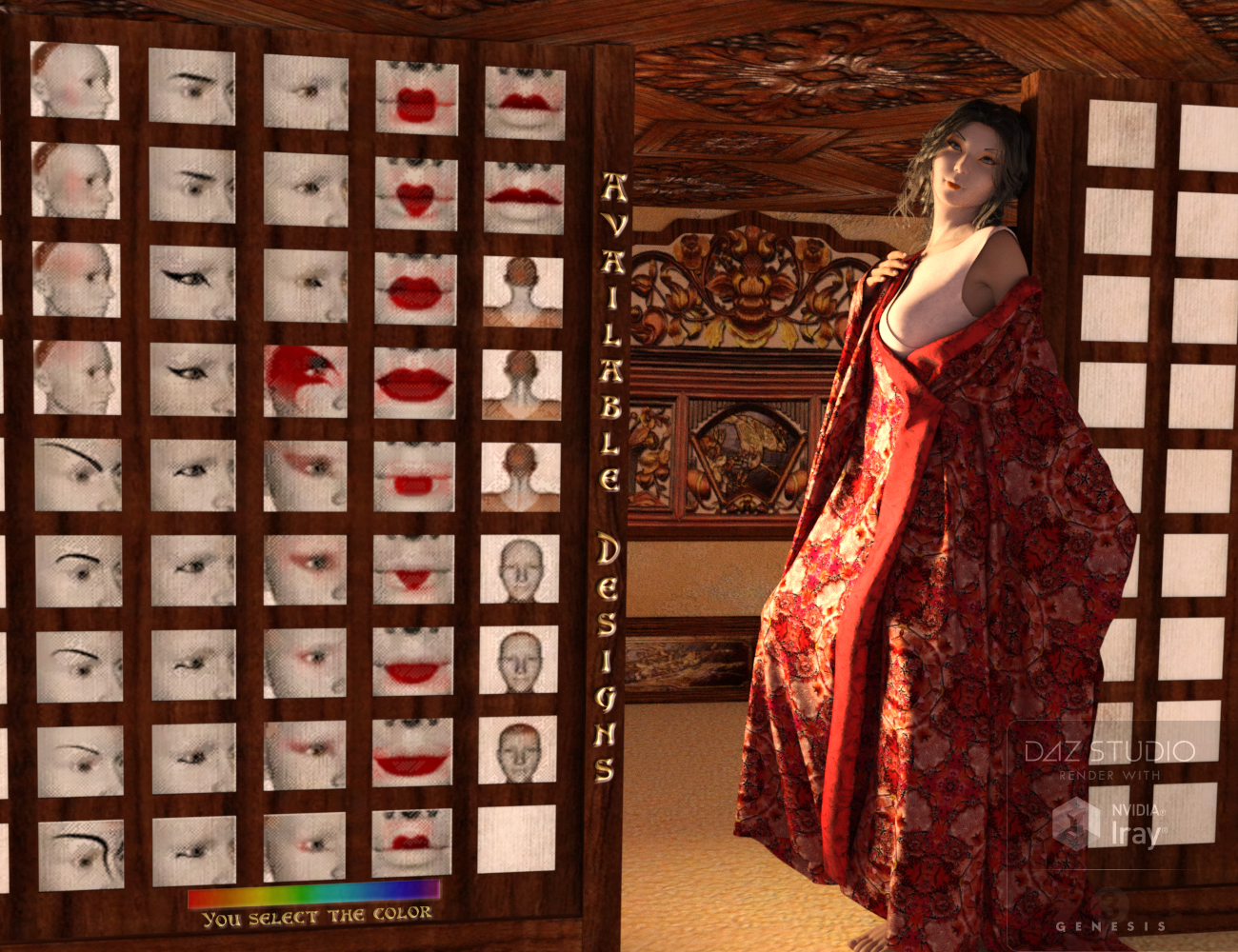 Geisha Builder for Genesis 3 Female(s) by: DraagonStorm, 3D Models by Daz 3D