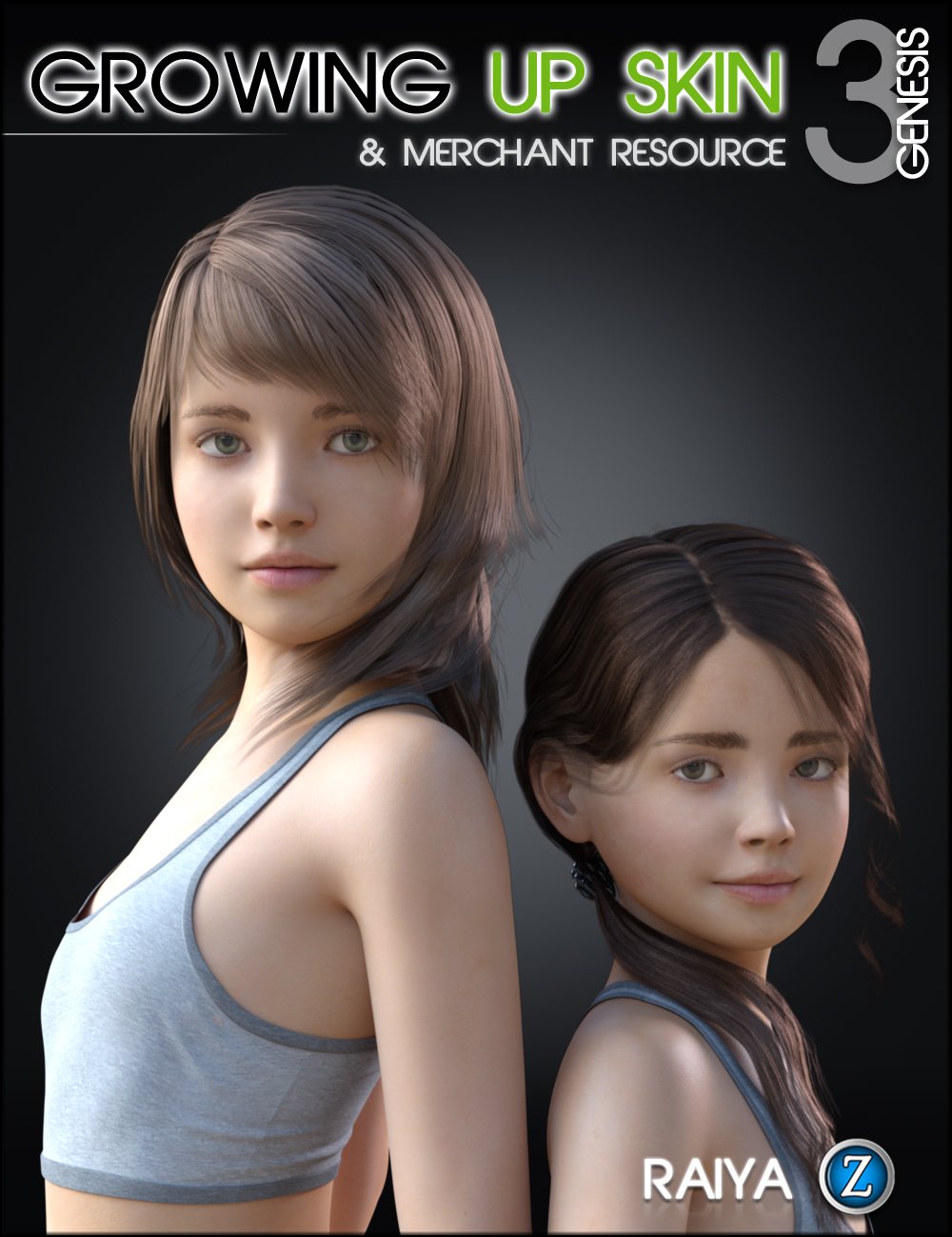 Growing Up Skin for Genesis 3 Female(s) by: Zev0Raiya, 3D Models by Daz 3D