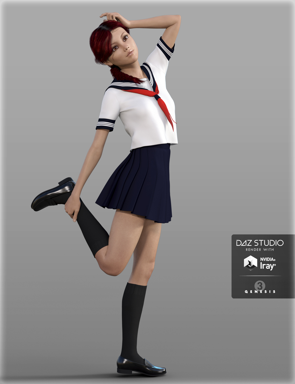 H&C Japanese School Uniforms for Genesis 3 Female(s) | Daz 3D