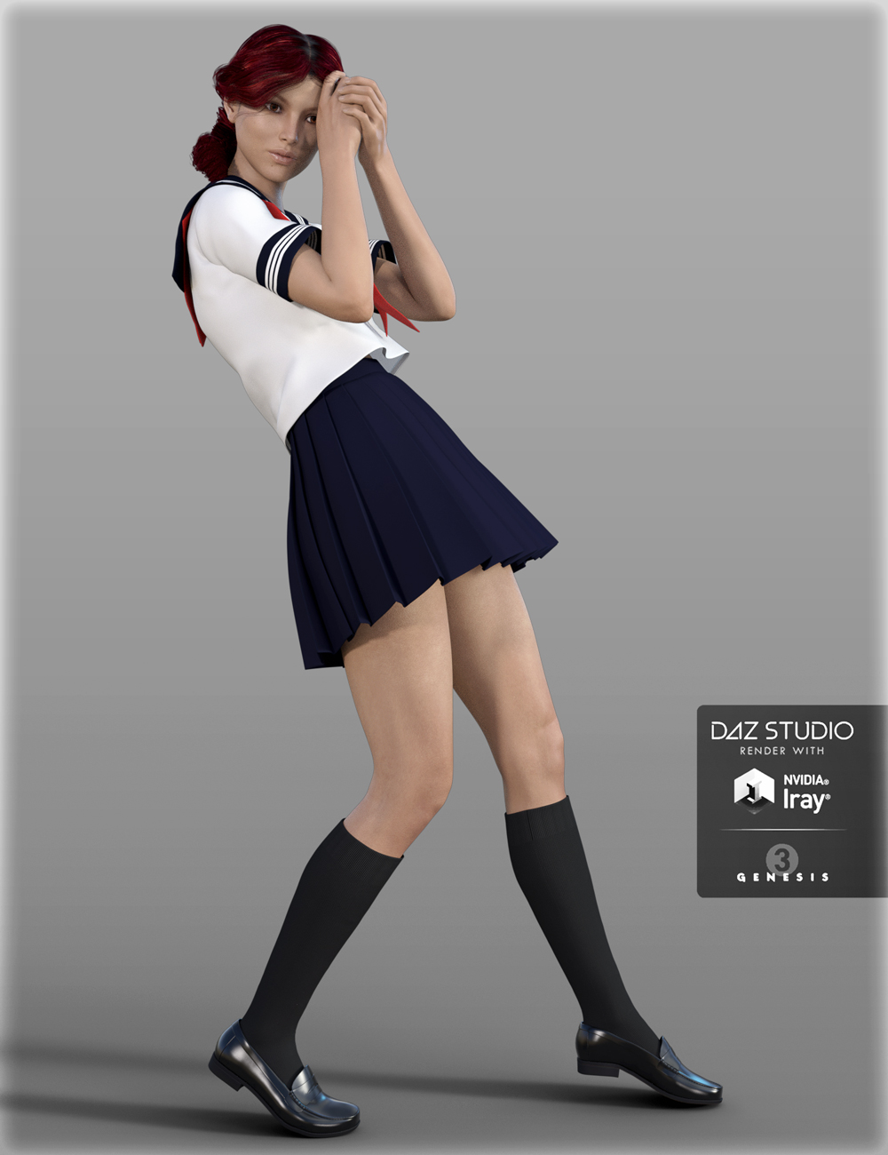 H&C Japanese School Uniforms for Genesis 3 Female(s) | Daz 3D