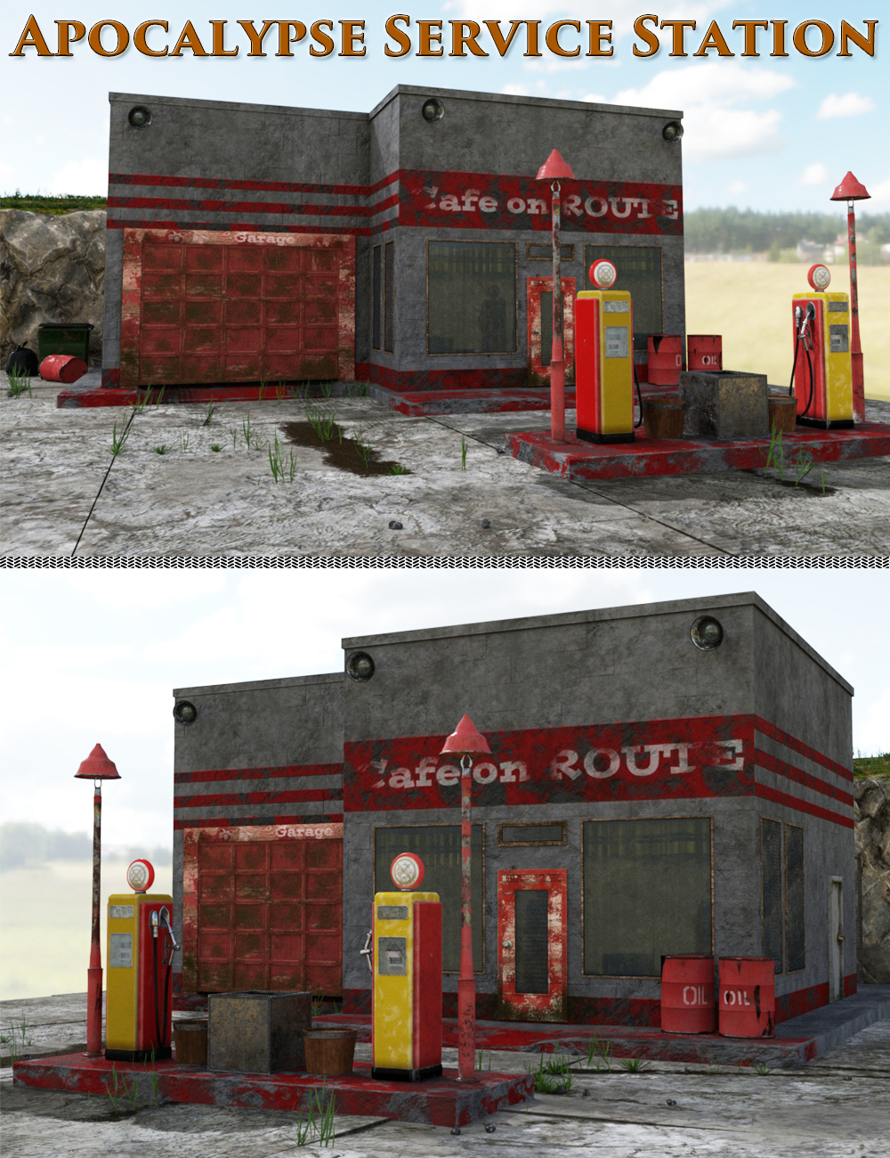 Apocalypse Service Station by: Trendy Renders, 3D Models by Daz 3D