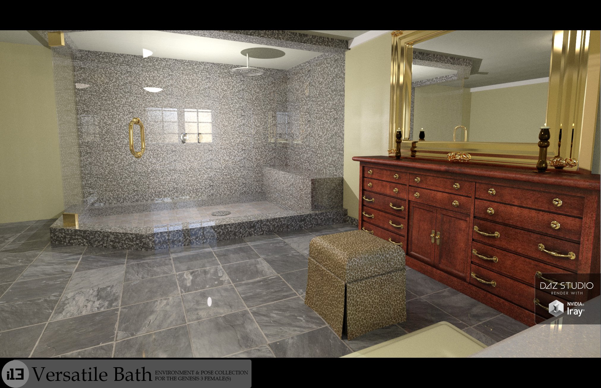 i13 Versatile Bath with Poses by: ironman13, 3D Models by Daz 3D