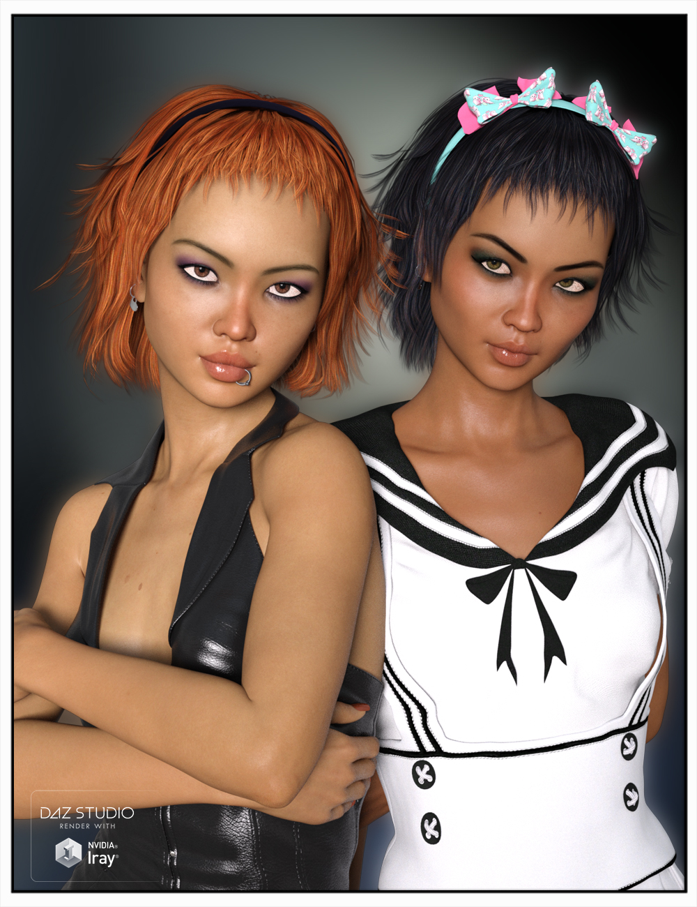 Kono Hair for Genesis 3 Female(s) by: SWAM, 3D Models by Daz 3D