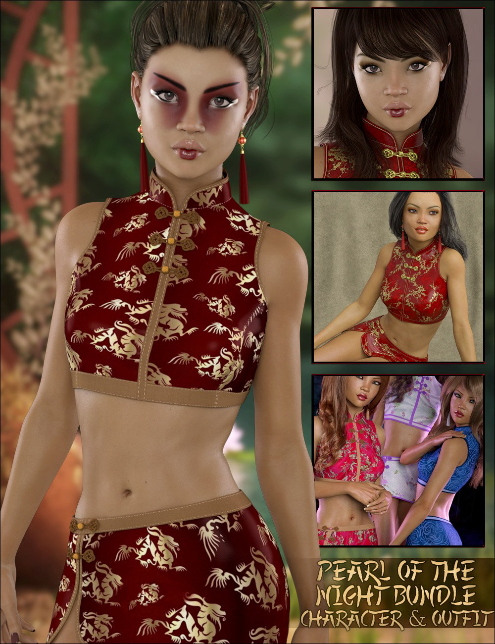 Pearl of the Night Bundle – HD Character, Outfit and Expansion by: Fred Winkler ArtSabbyFisty & DarcShanasSoulmate, 3D Models by Daz 3D