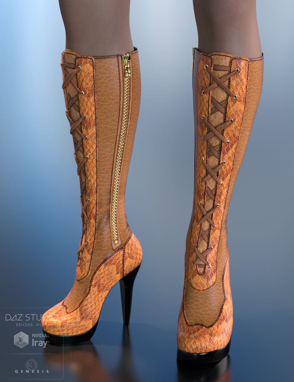Tessa Boots for Genesis 3 Female(s) by: WildDesigns3DSublimeProductions, 3D Models by Daz 3D