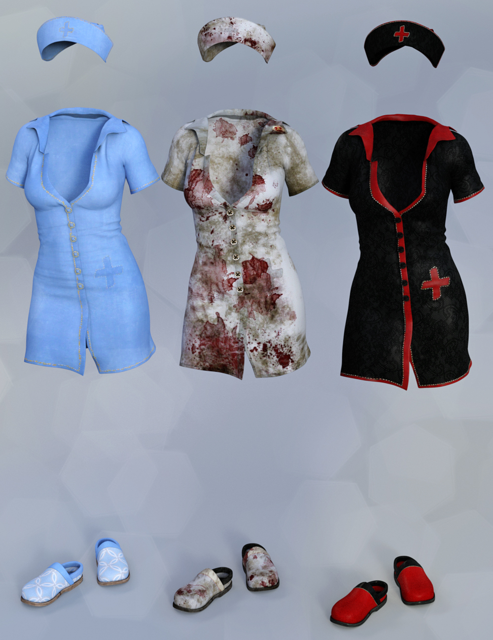 Clinical Therapy Outfit for Genesis 3 Female(s) by: Anna BenjaminBarbara BrundonUmblefugly, 3D Models by Daz 3D