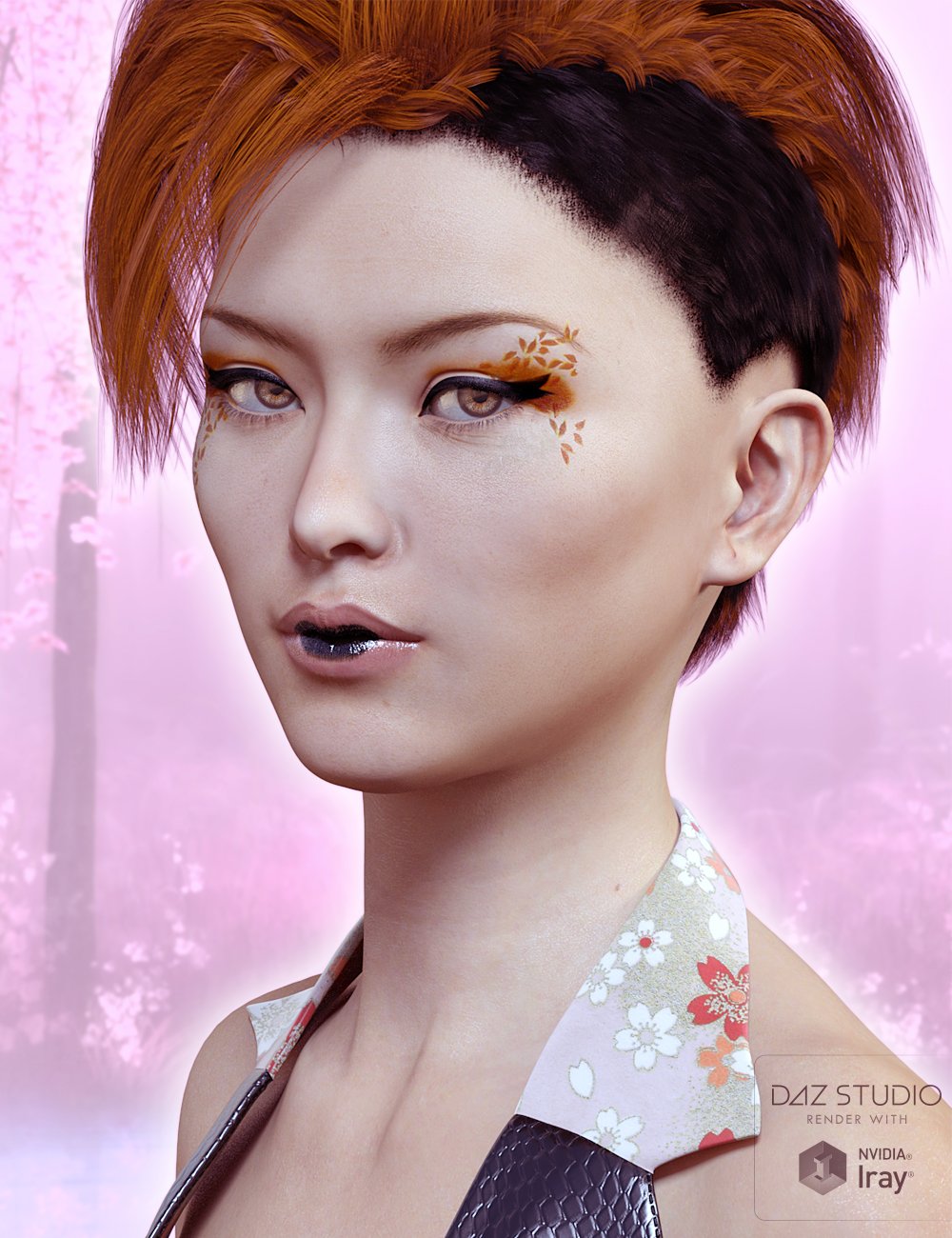 Extreme Closeup: Geisha Makeups for Genesis 3 Female(s) by: ForbiddenWhispers, 3D Models by Daz 3D