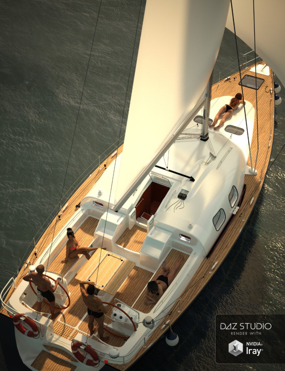 Sailboat by: Mely3D, 3D Models by Daz 3D