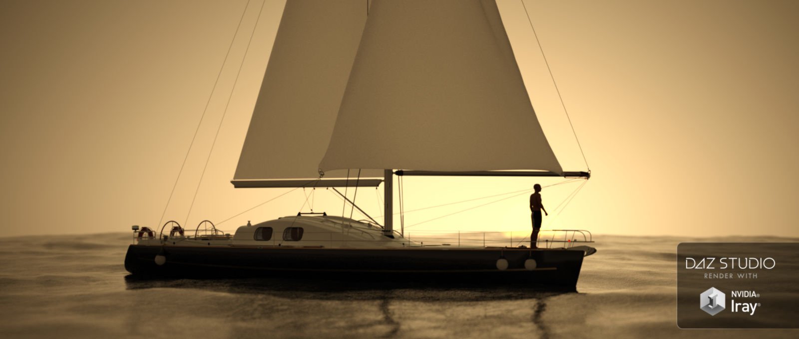 Sailboat by: Mely3D, 3D Models by Daz 3D