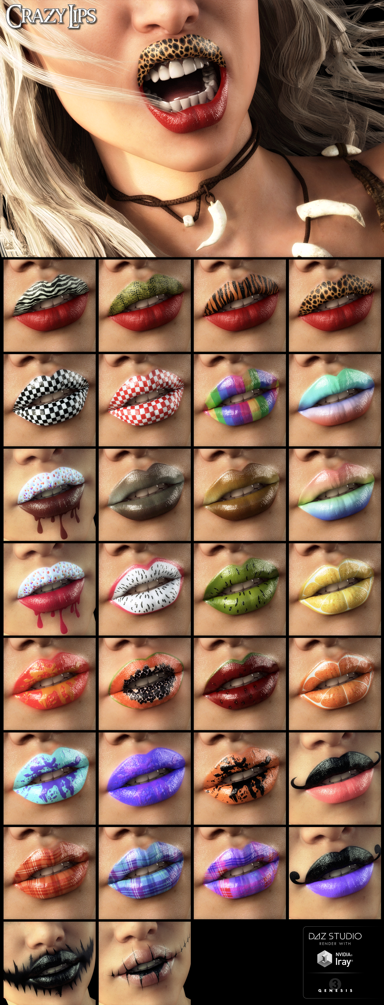 Artistic Make-up Concepts 2 Artistic Make-up Concepts 2 by: Neikdian, 3D Models by Daz 3D