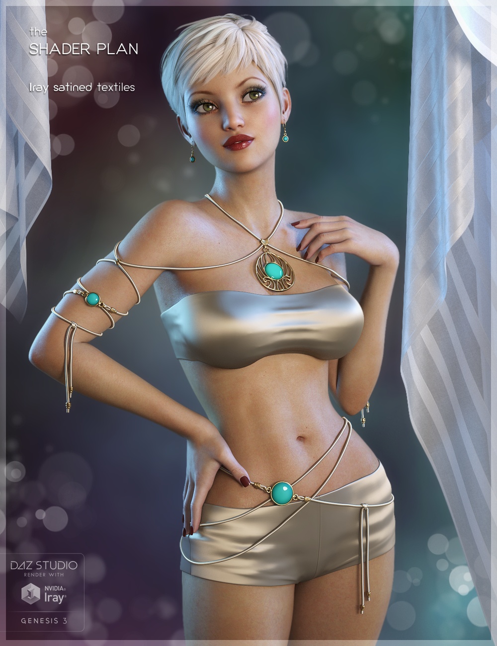 The Shader Plan - Iray Satined Textiles by: Fabiana, 3D Models by Daz 3D