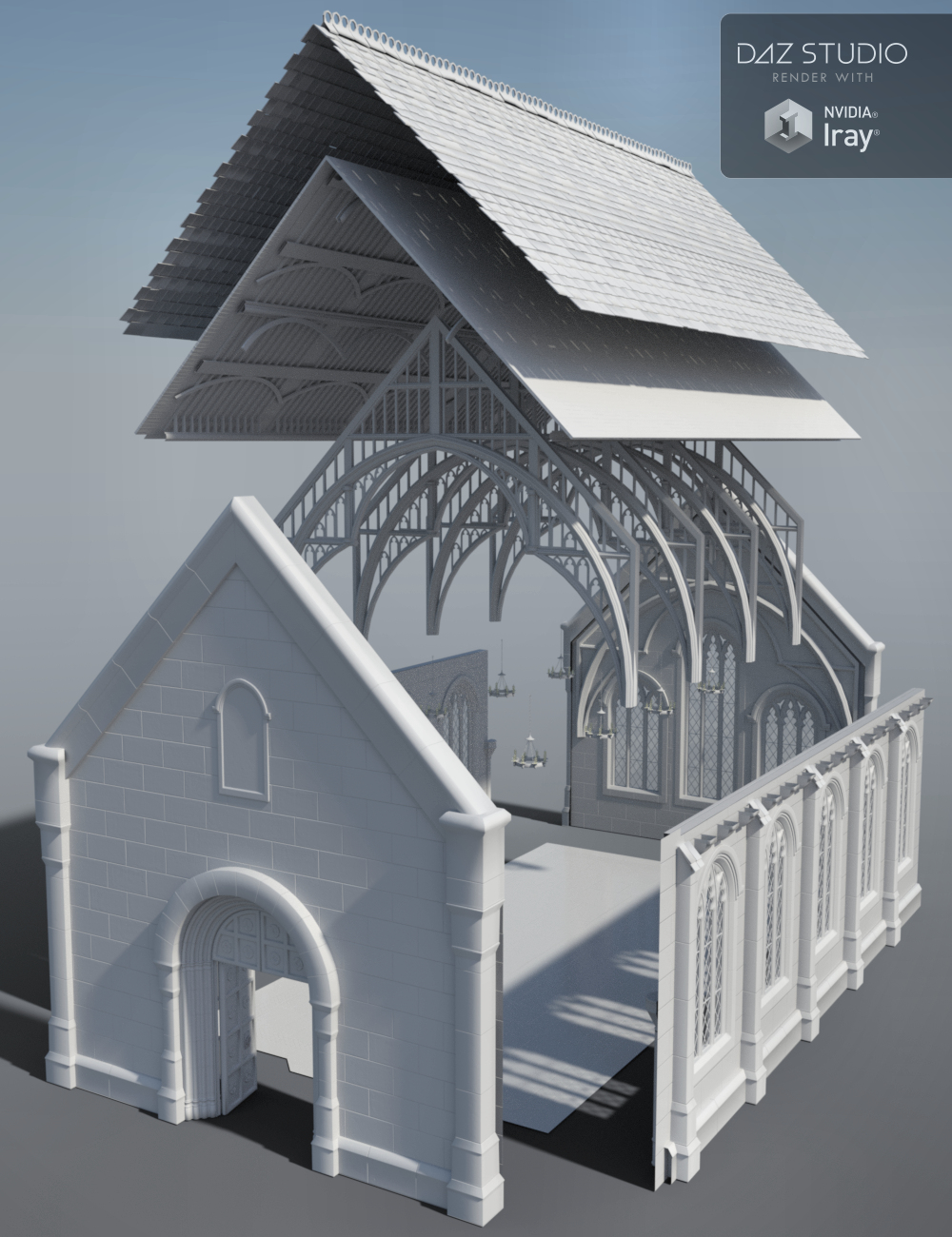 Ash Tree Hall by: Merlin Studios, 3D Models by Daz 3D