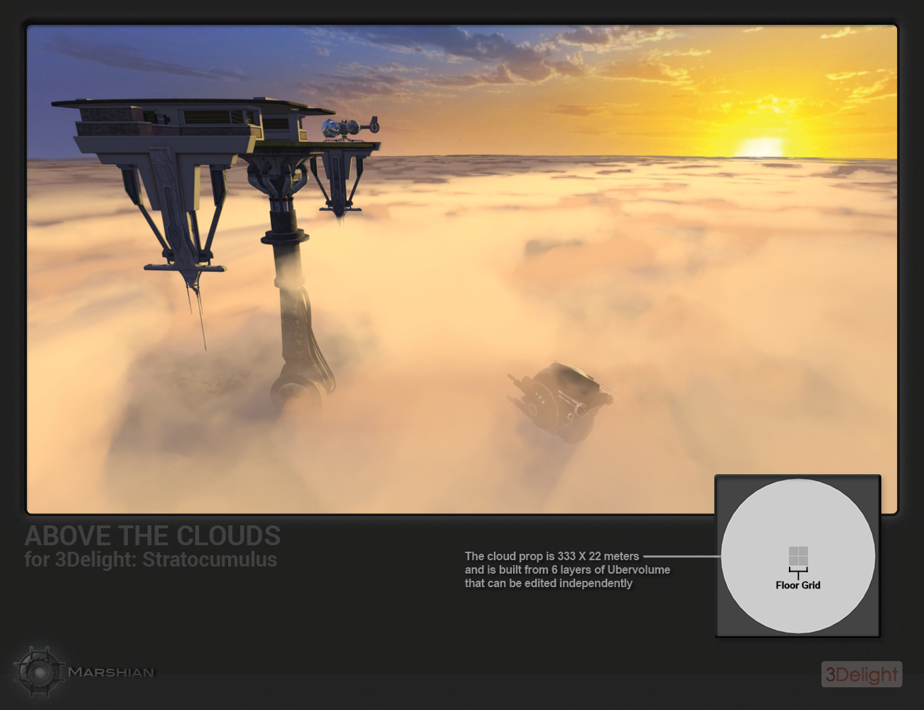 Above the Clouds for 3Delight: Stratocumulus by: Marshian, 3D Models by Daz 3D