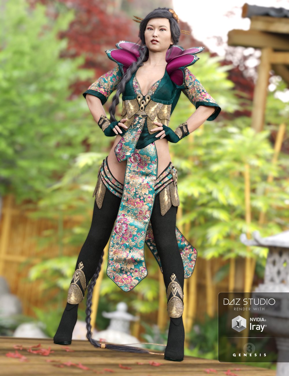 Lotus Maiden Outfit for Genesis 3 Female(s) by: NikisatezSarsa, 3D Models by Daz 3D