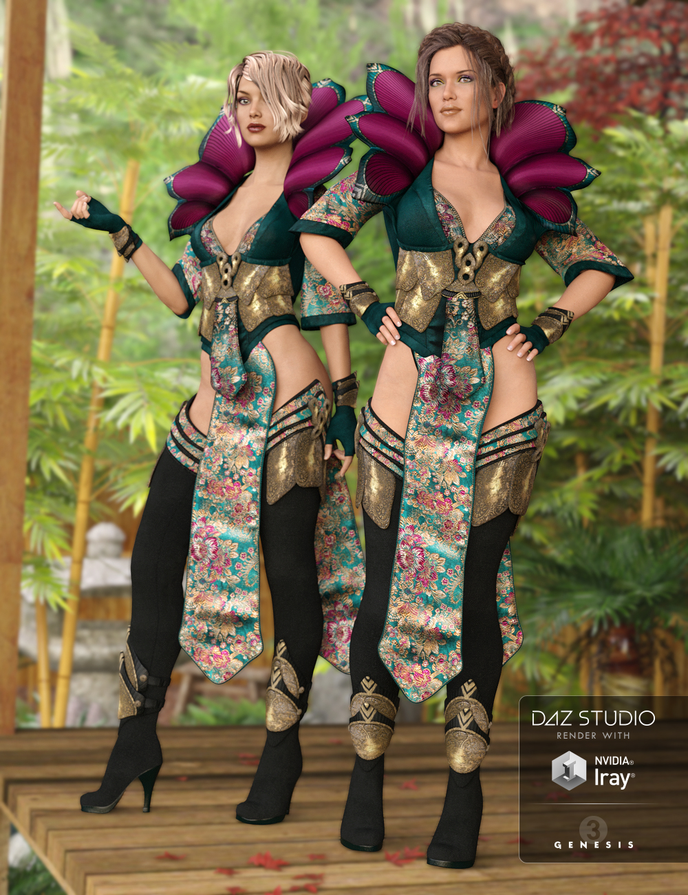 Lotus Maiden Outfit for Genesis 3 Female(s) by: NikisatezSarsa, 3D Models by Daz 3D