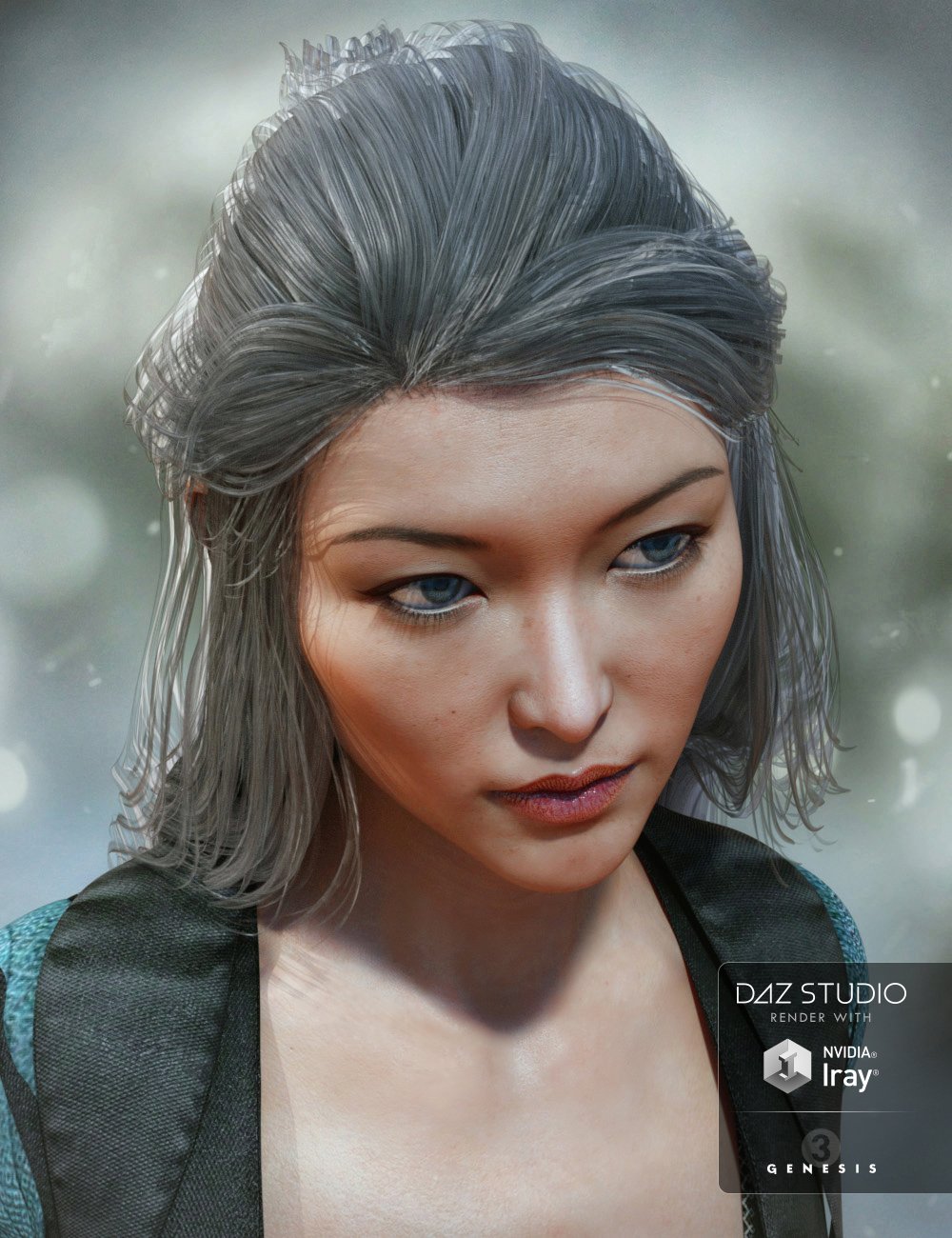 Ohara Hair for Genesis 3 Female(s) by: goldtassel, 3D Models by Daz 3D