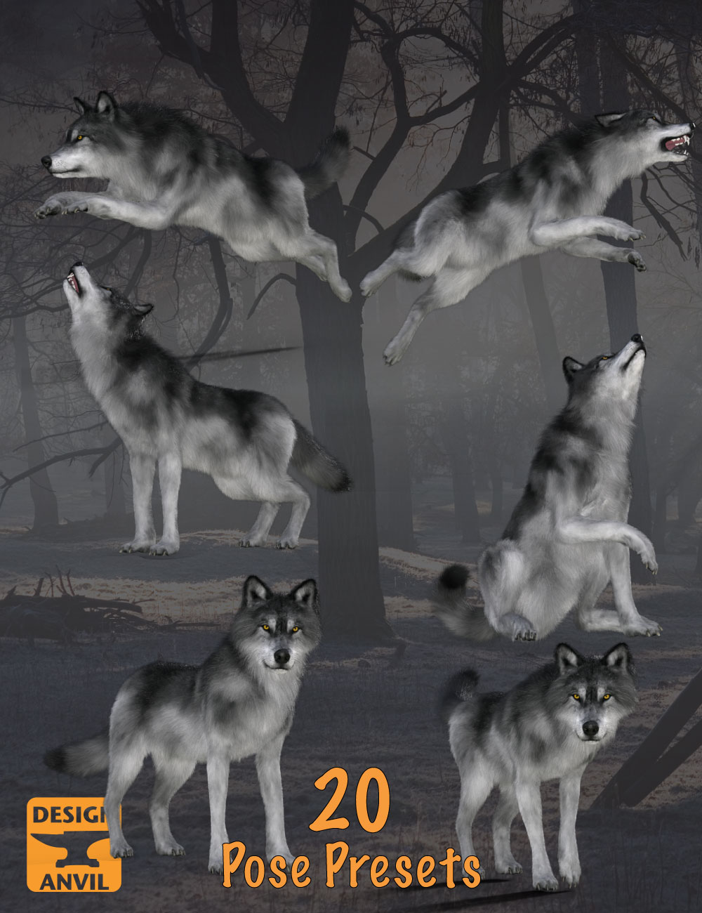 DA Wolf 2 Expansion Set by: Design Anvil, 3D Models by Daz 3D