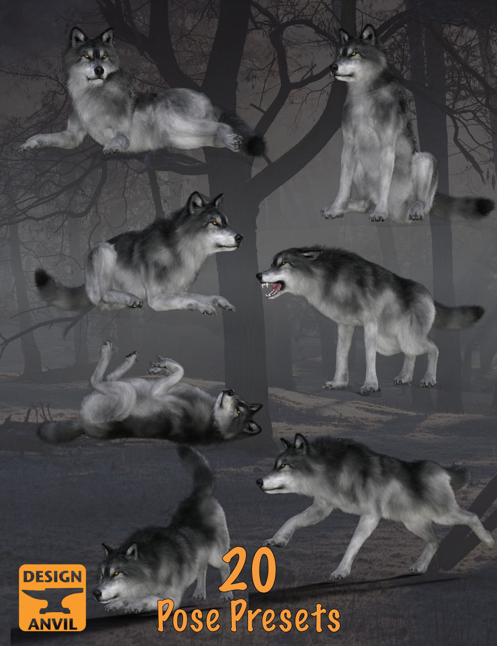 DA Wolf 2 Expansion Set by: Design Anvil, 3D Models by Daz 3D