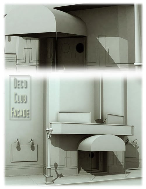 Deco Club Exterior by: , 3D Models by Daz 3D