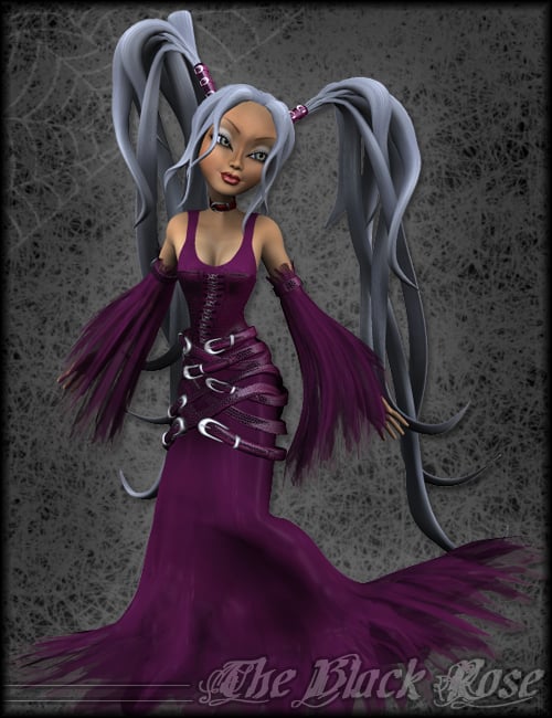 Krystal Clothing Pack 4 - Black Rose Krystal Clothing Pack 4 - Black Rose by: Lady LittlefoxRuntimeDNA, 3D Models by Daz 3D