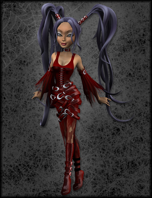 Krystal Clothing Pack 4 - Black Rose by: Lady LittlefoxRuntimeDNA, 3D Models by Daz 3D