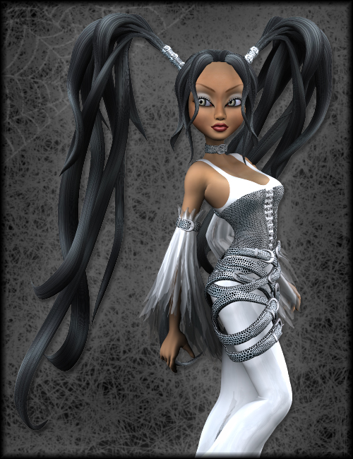 Krystal Clothing Pack 4 - Black Rose Krystal Clothing Pack 4 - Black Rose by: Lady LittlefoxRuntimeDNA, 3D Models by Daz 3D