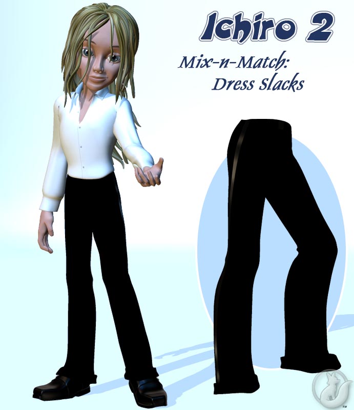 I2 Mix-n-Match: Dress Slacks by: Lady LittlefoxRuntimeDNA, 3D Models by Daz 3D