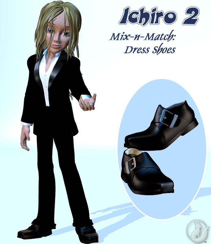 I2 Mix-n-Match: Dress Shoes by: Lady LittlefoxRuntimeDNA, 3D Models by Daz 3D