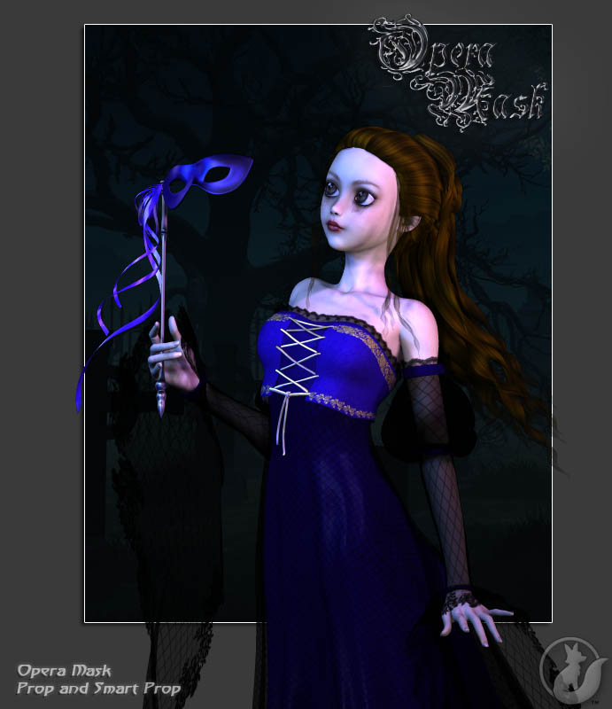 Opera Mask by: Lady LittlefoxRuntimeDNA, 3D Models by Daz 3D