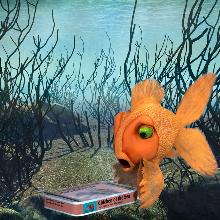Gilbert the Goldfish by: RedSparkRuntimeDNA, 3D Models by Daz 3D