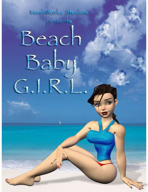 Beach Baby Girl by: Cris Palomino, 3D Models by Daz 3D