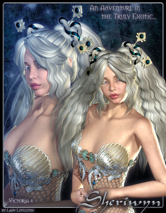 Sheriwyn Hair by: Lady LittlefoxRuntimeDNA, 3D Models by Daz 3D