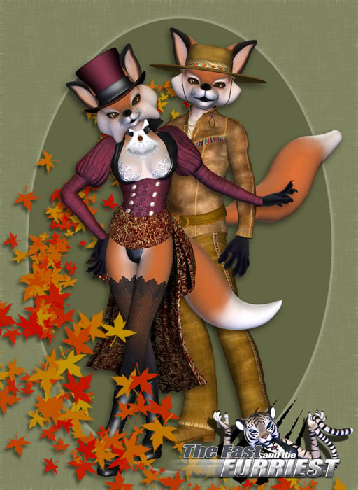 Furries' Furs - Fox and Wolf by: Lady LittlefoxCapsces Digital InkRuntimeDNA, 3D Models by Daz 3D