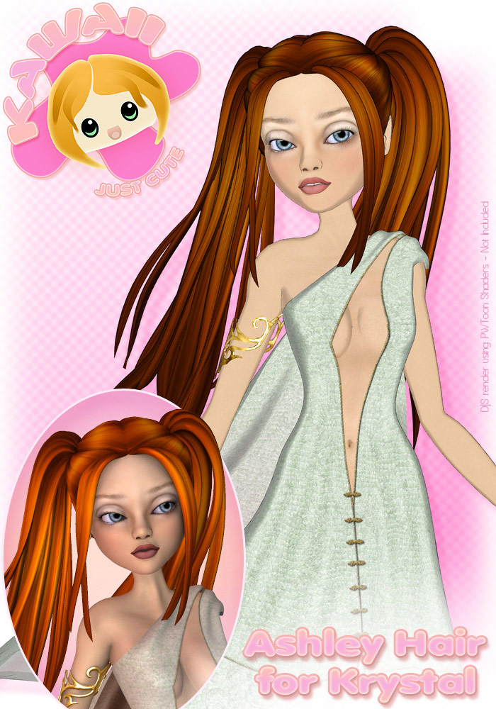 Kawaii! - Ashley Hair for Krystal by: Lady LittlefoxRuntimeDNA, 3D Models by Daz 3D